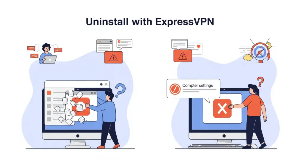 ExpressVPNがアンインストールできない時の総括