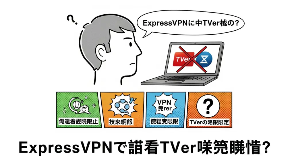 ExpressVPNでTVerが見れない？原因と視聴可否